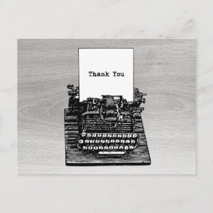 Vintage Typewriter-Tack vykort