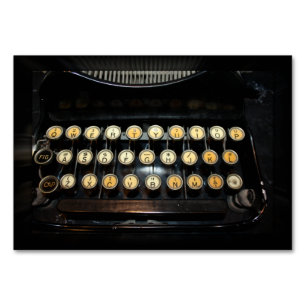 Vintage Typewriter Tangentbord Bordsnummer