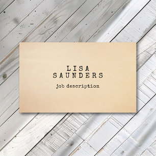 Vintage Typewriter-teckensnitt Papper minimialist  Visitkort