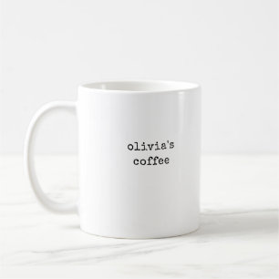 Vintage Typewriter-text   Chic Svartvitt Kaffemugg