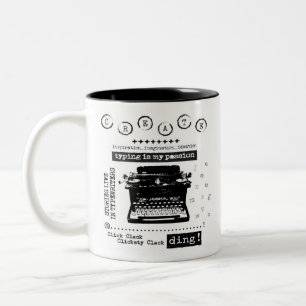 Vintage Typewriter Two Tone Coffee Mugg