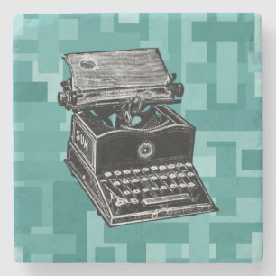 Vintage Typewriter Underlägg Sten