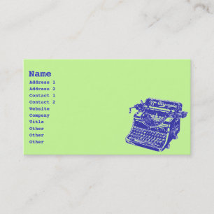 Vintage Typewriter Visitkort