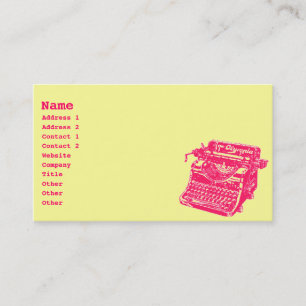 Vintage Typewriter Visitkort
