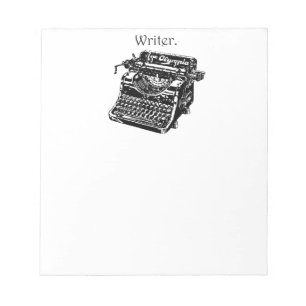 Vintage Typewriter Writer Bläck Teckning Sketch Anteckningsblock