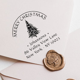Vintage Typografi | GOD JUL TRÄD | Självfärgande Stämpel