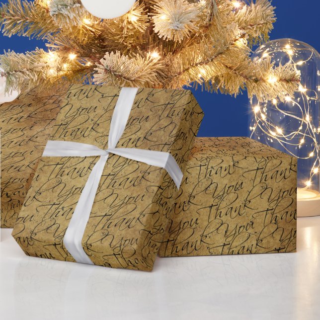 Vintage Typografi - Tack Presentpapper (Helgdagar)