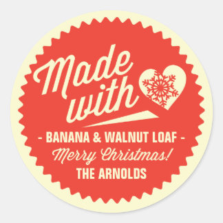 Vintage TypografiJulgift-fästen/etiketter Runt Klistermärke