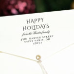 Vintage Typography Glad helg Family Namn Självfärgande Stämpel<br><div class="desc">Ett festivt gummi frimärke med den Julhälsningar du väljer i vintage-stil-typografi och namn i din familj i ett elegant-skriptteckensnitt med din returadress eller kontaktuppgifter nedan i klassiskt stort brev. Matchande julfestinbjudningar finns i vår butik. Du kan gärna skicka meddelanden till mig med frågor!</div>