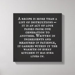 Vintage Typography Rustic Kitchen Quote Canvastryck