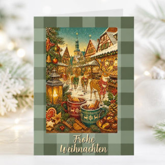 Vintage tysk julmarknadskort helgkort