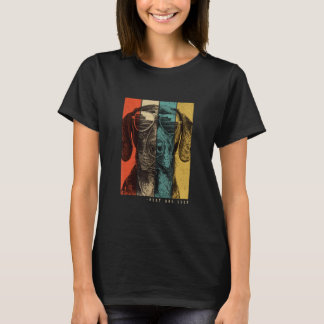 Vintage Tysk kortfristig pekare Hund Pappa Kid Mam T Shirt