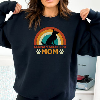 Vintage Tysk Shepherd Hund Mamma Sunset Sweatshirt T Shirt