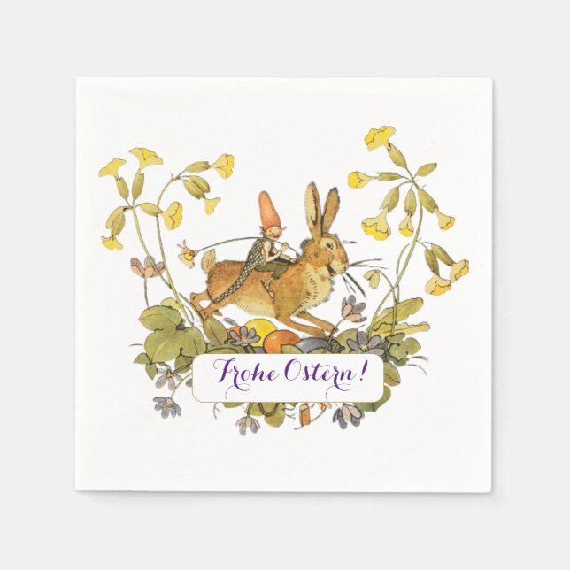 Vintage Tyska Påsk Pappersservett (Framsidan)