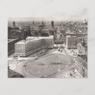 Vintage Tyskland, Berlin Alexanderplatz Vykort