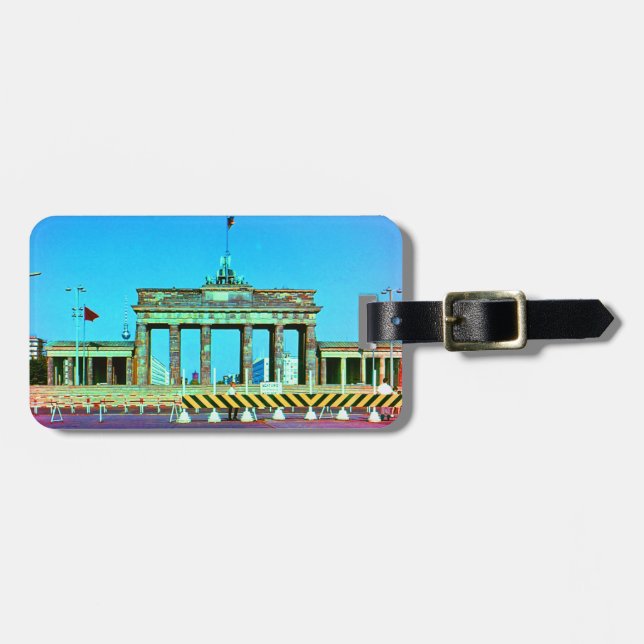 Vintage Tyskland Berlin Brandenburg Grind Bagagebricka (Horisontell Framsida)