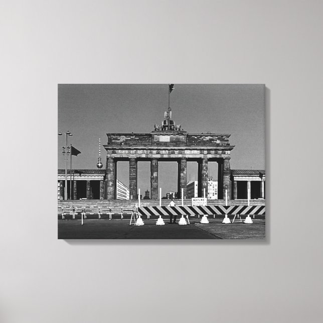 Vintage Tyskland Berlin Brandenburg Grind Canvastryck (Framsida)