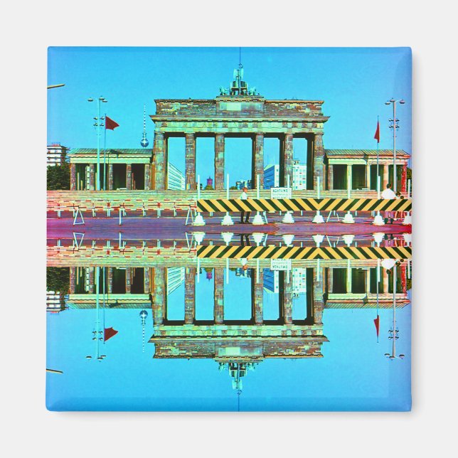 Vintage Tyskland Berlin Brandenburg Grind Magnet (Framsidan)
