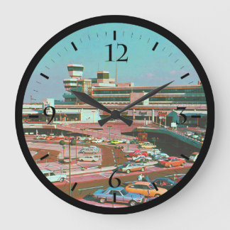 Vintage Tyskland Berlin Tegel Airport Stor Klocka