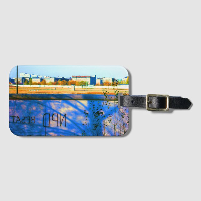 Vintage Tyskland Berlinmur Bagagebricka (Framsida horisontal)