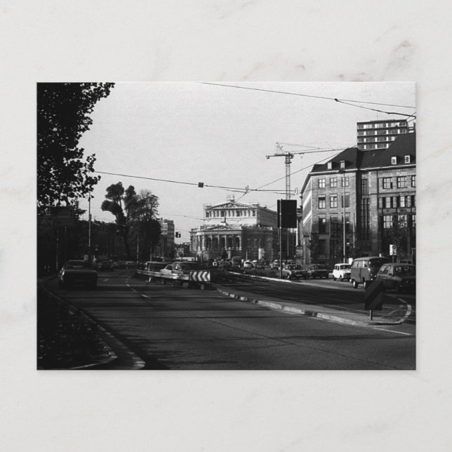 Vintage Tyskland Frankfurt opera Vykort (Framsida)