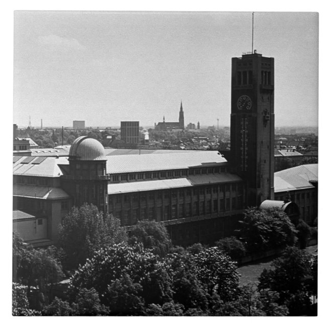 Vintage Tyskland München Deutsch Museum Kakelplatta (Framsidan)