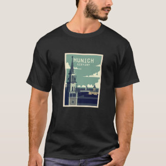 Vintage Tyskland München New City Hall Torn City S T Shirt