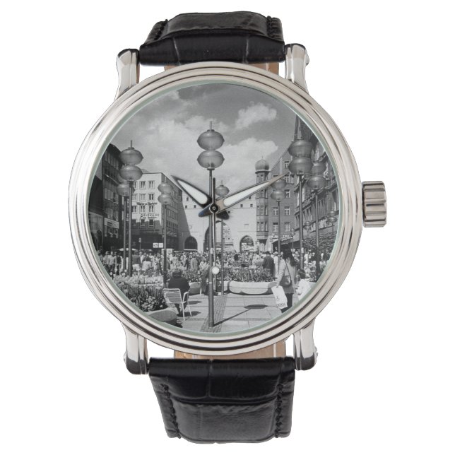 Vintage Tyskland München Towngate Karistor Armbandsur (Framsida)