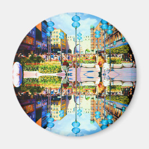 Vintage Tyskland München Towngate Karistor Magnet
