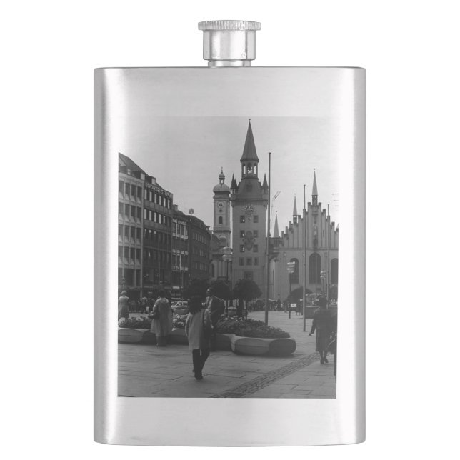 Vintage Tyskland Münchenkyrka Marienplatz Fickplunta (Framsidan)