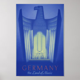 Vintage Tyskland musikland Poster