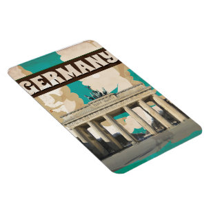VINTAGE TYSKLAND RESEPOSTER MAGNET