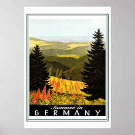 Vintage Tyskland sommarreseaffär Poster