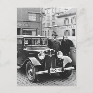 Vintage tyskt bilpostkort vykort