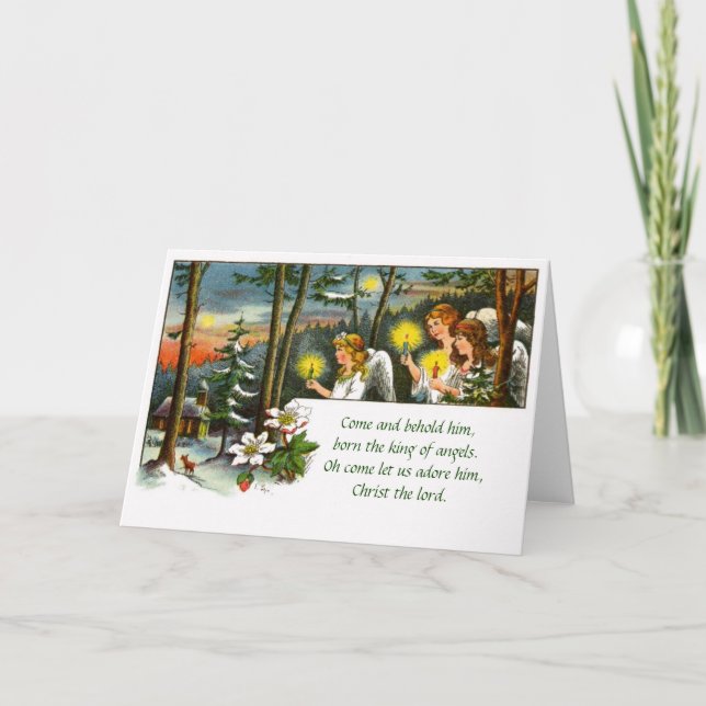 Vintage Tyskt julkort Helgkort (Framsida)