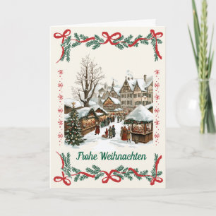 Vintage Tyskt julmarknadskort Helgkort