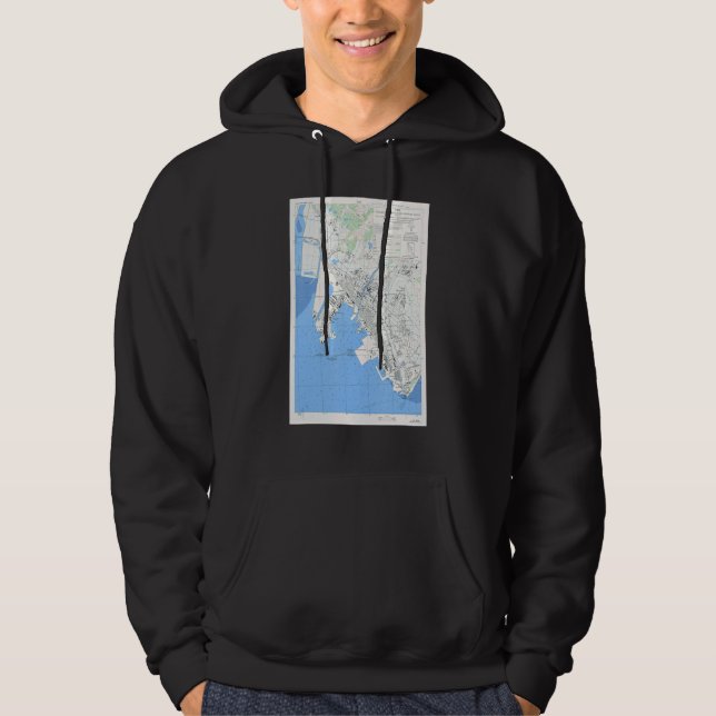 Vintage Ube Japan Karta 1945 Hoodie (Framsida)