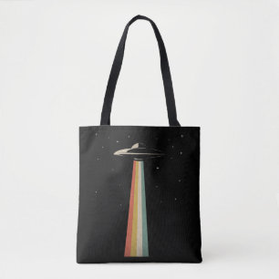 Vintage UFO Alien Abduction Retro Spaceship Tygkasse
