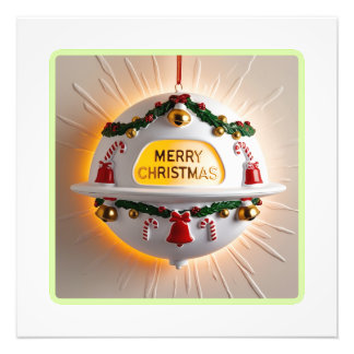 Vintage UFO-konsten för julklapp Fototryck