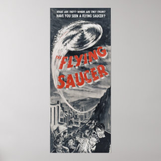 Vintage-UFO poster - har du sett en flygande aucer