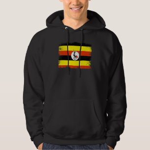Vintage Ugandaflagga Ugandiska självständighetsdag Hoodie