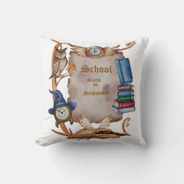 Vintage Uggla för Back to school Kudde