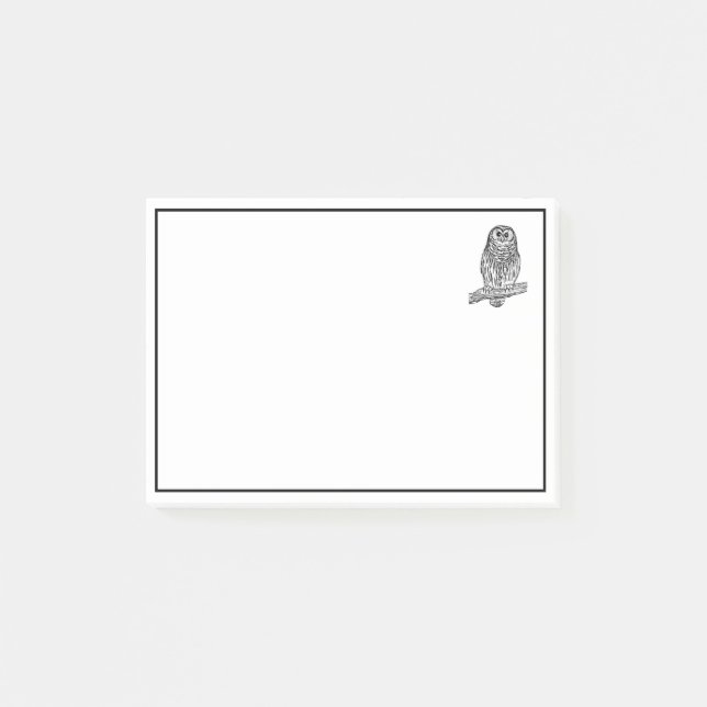 Vintage Uggla på Gren 1 Post-it Block (Framsida)