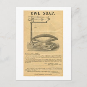 Vintage Uggla Soap Advertisement Vykort