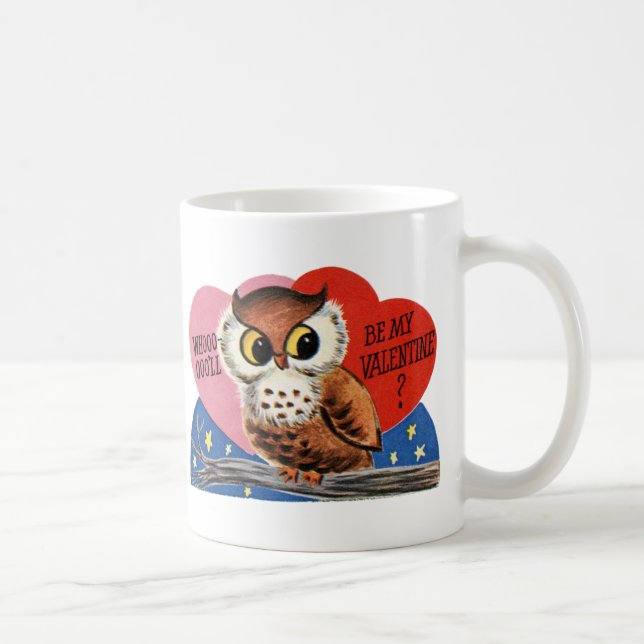 Vintage Uggla Valentine Kaffemugg (Höger)