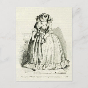 Vintage Uggla Woman Vykort