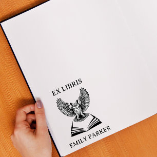 Vintage Ugglas Ex Libris Bokägarmärke med eget nam Stämpel