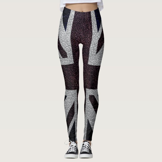 Vintage UK Flagga #12 Leggings (Framsida)