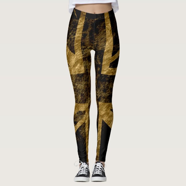 Vintage UK Flagga #8 Leggings (Framsida)