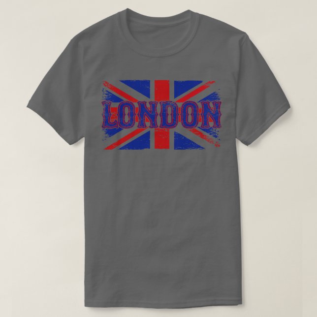 Vintage Uk Flagga London T Shirt (Design framsida)